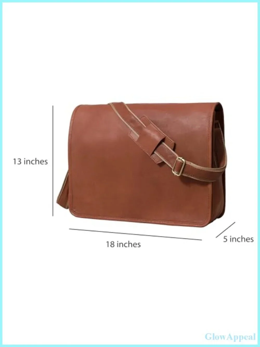 Genuine Goat Leather Messenger Bag Laptop Satchel Padded School Bag